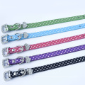 Accessoires pour animaux de compagnie en gros Fashion Rhinestones boucle en cuir Pet Dog Collar